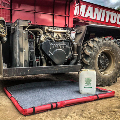 Construction Site Mat Product underneath a lorry