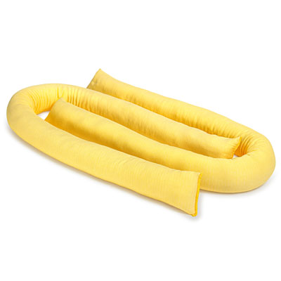 yellow Chemical sock for chemical spills