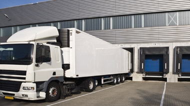 truck in a loading bay
